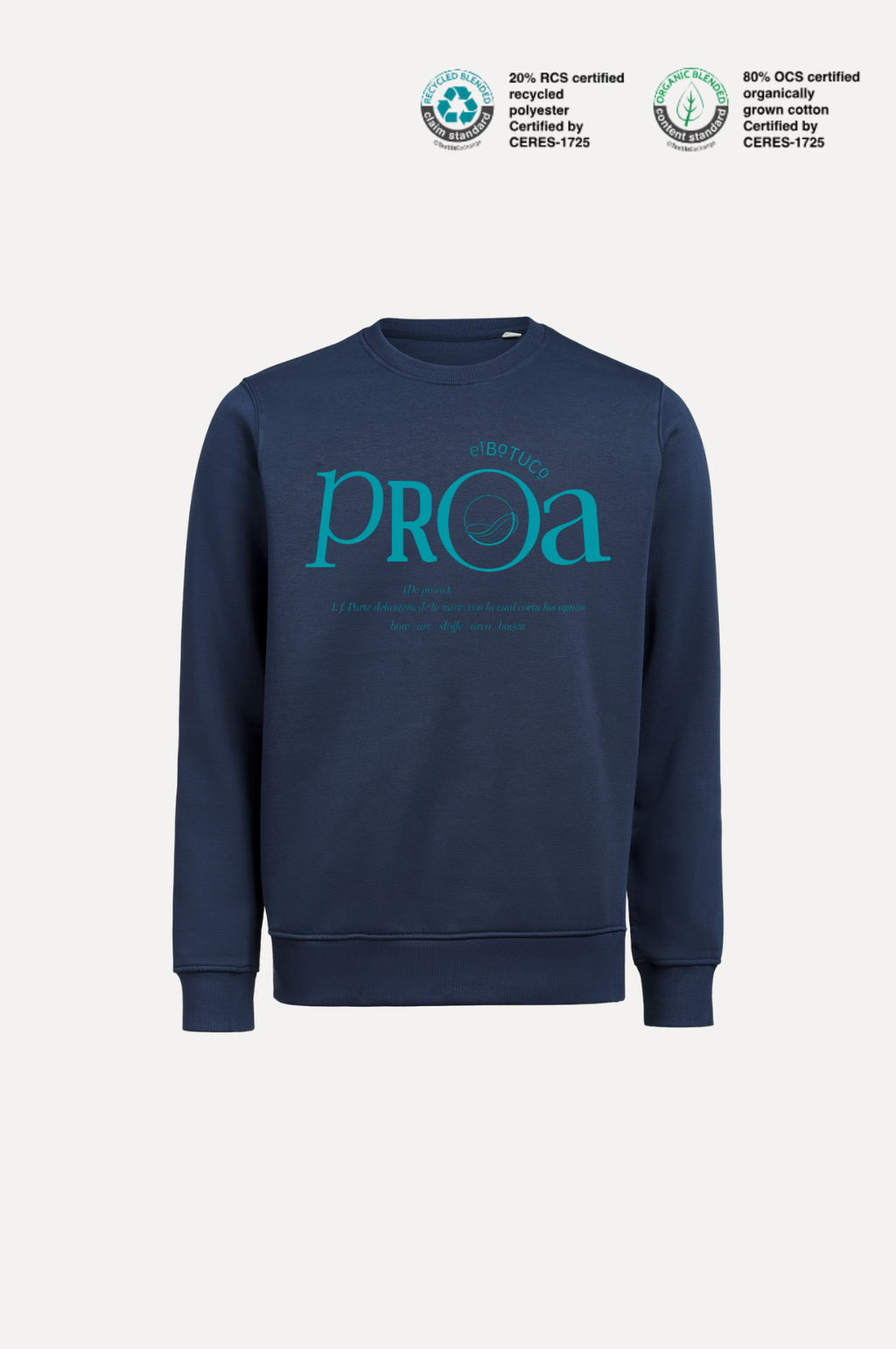 Sudadera Proa Azul Marino